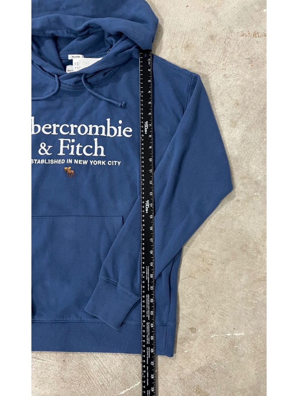 Y2K Abercrombie & Fitch NWT Blue embroidered Hoodie Medium - Picture 7 of 7